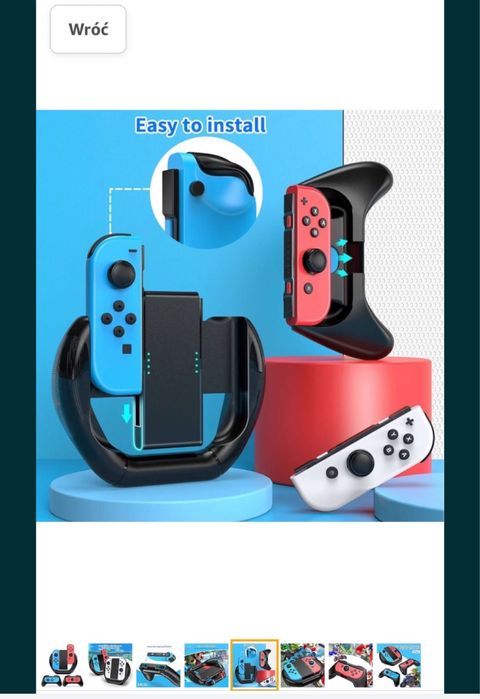 Mooroer Grips do Nintendo Switch/Switch OLED Joy-Cons kontroler