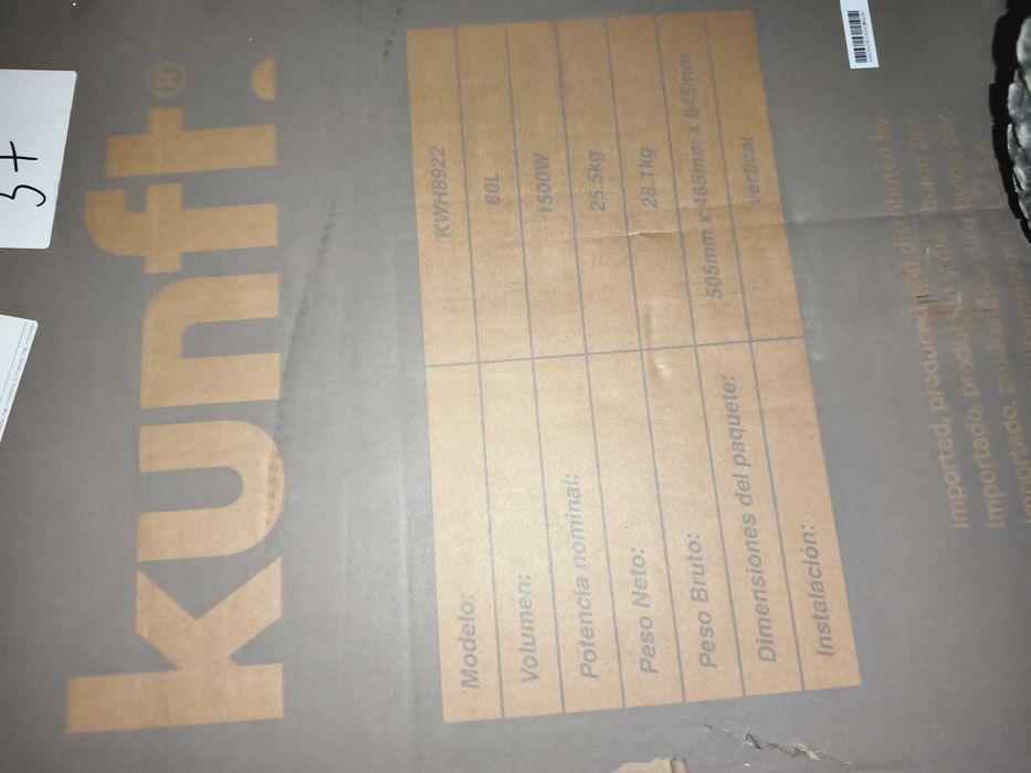 NOVO Termoacumulador KUNFT KWH8922 (80 L - 7.5 bar)