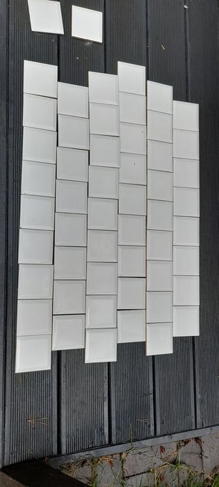 Plytki Tamoe połówki 9.8x9.8 biały polysk