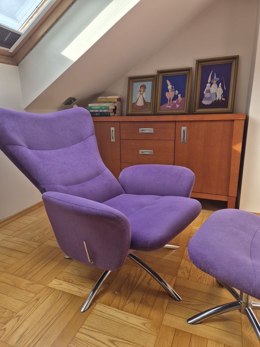 Sprzedam fotel z podnóżkiem