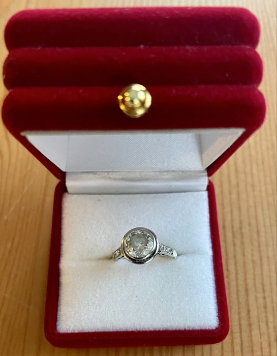 TO TEN! Certyfikat! Pierścionek platyna naturalny diament 1,25 ct