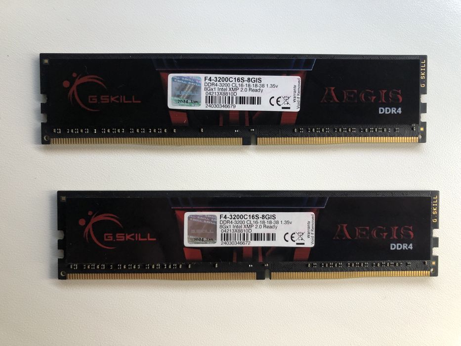 Оперативна памʼять ddr4 16 GB (8x2) 3200Мгц G.Skill Aegis