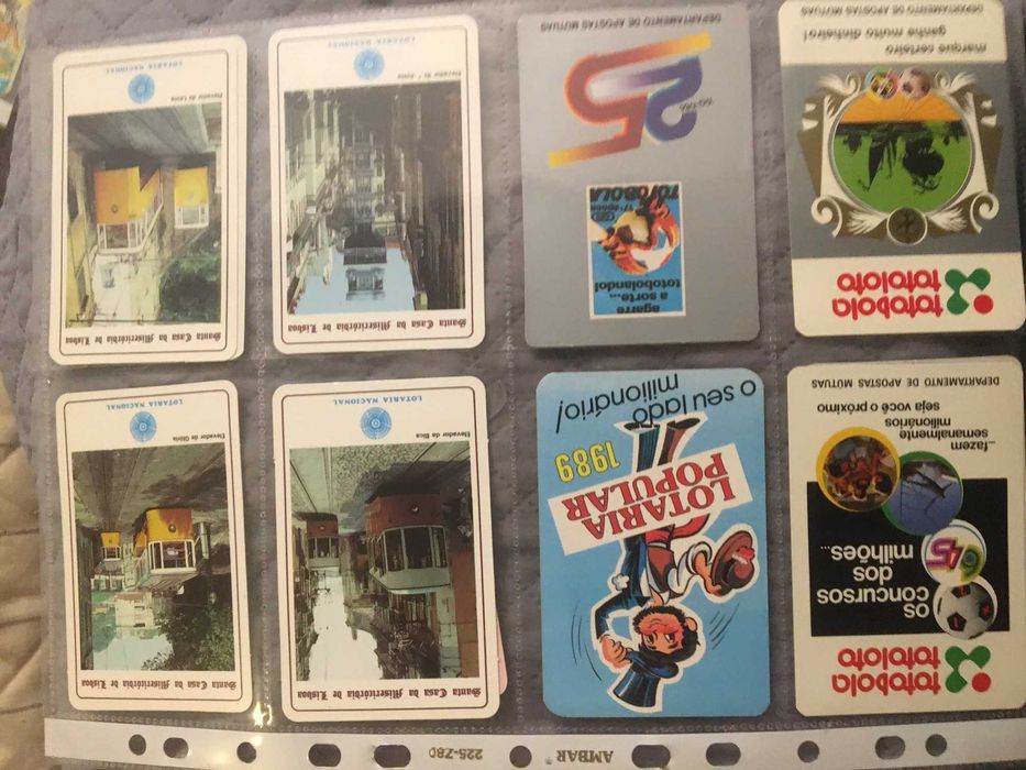 lote  48 calendários bolso anos 80/90  relativos  aos Jogos Santa Casa