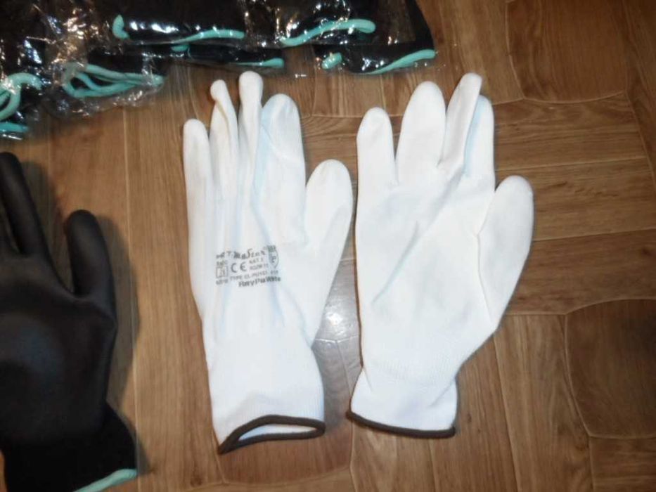 Рабочие перчатки с полиуретановым покрытием стройка или огород 11 пар