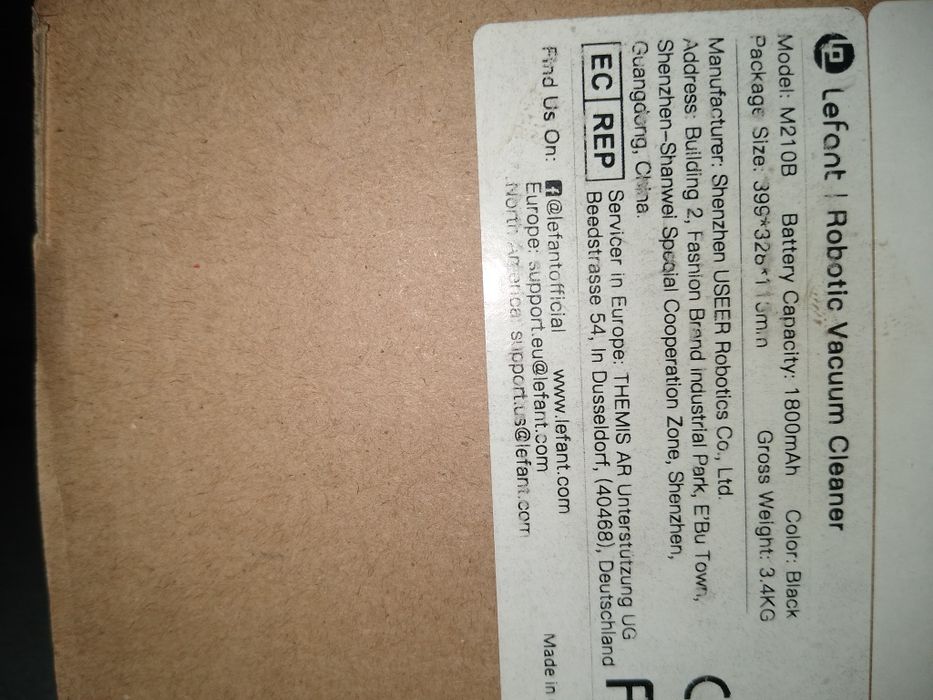 Robot odkurzający Lefant M2 nowy