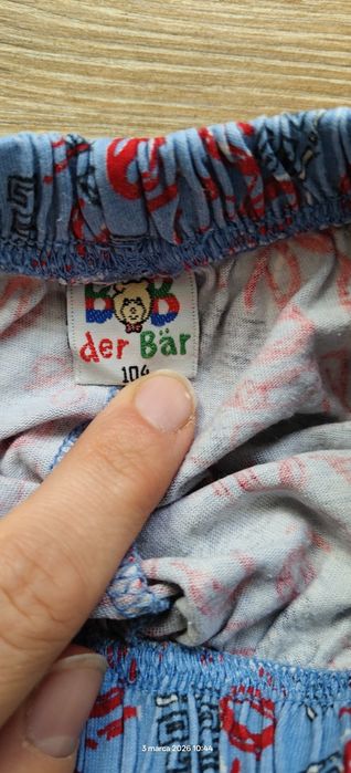 Dwie pary spodni chłopięcych bawełnianych 104