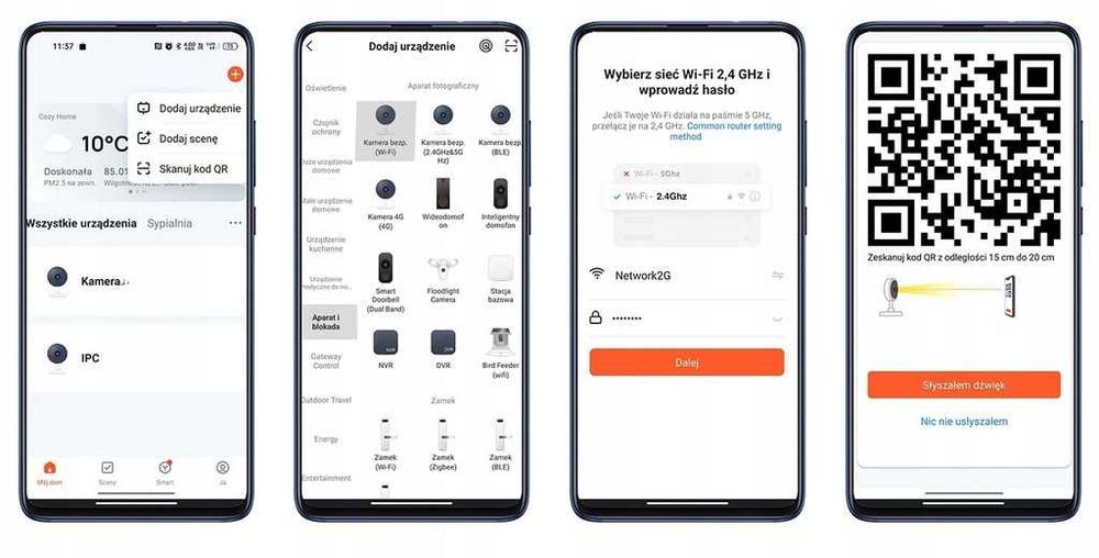 KAMERA WiFi wewnętrzna obrotowa żarówka gwint E27 Monitoring TUYA 3MP