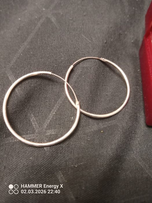 Nowe Kolczyki srebrne kółka 1,25g