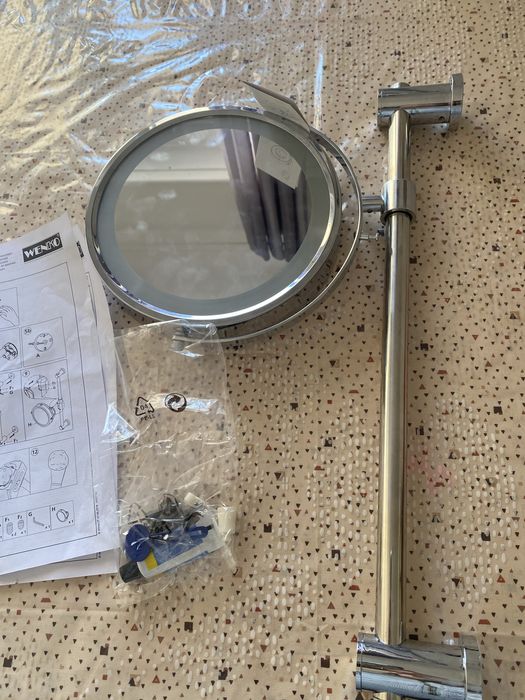 Espelho de parede wc com luz led