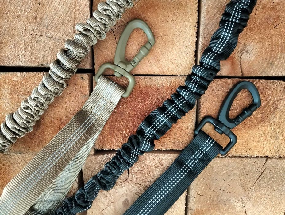 Нашийник з повідцем тактичний амартизатор ошейник поводок тактический