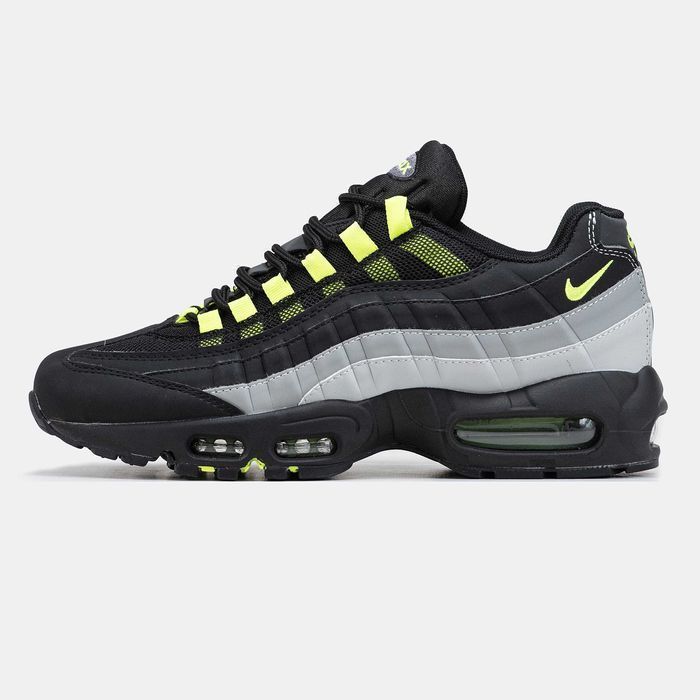 Кросівки Nike Air Max 95 Black-Green premium | Кроссовки Найк чоловічі