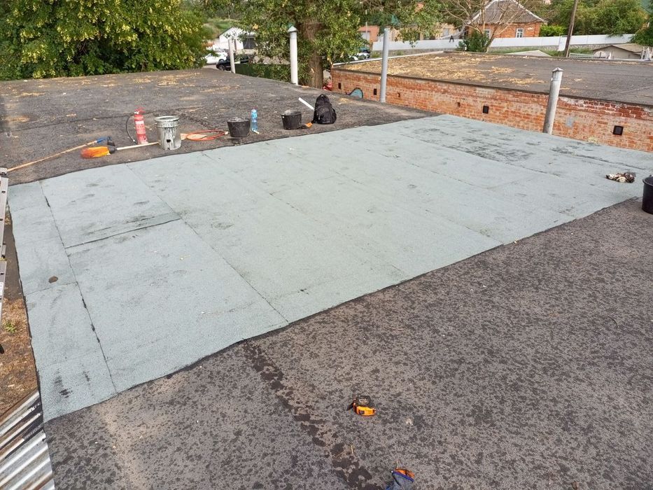 Ремонт кровли рубероидом еврорубероидом. Дом, гараж, склад, балкон