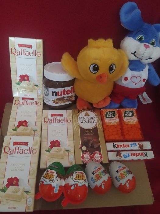Raffaello nutellą Kinder jajko zestaw slodyczy