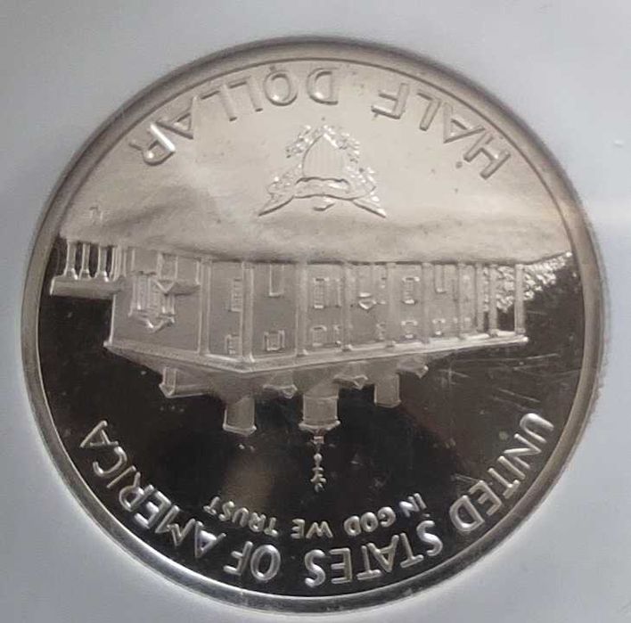 Srebrna kolekcjonerska moneta USA half dollar 1982 srebro ag grading