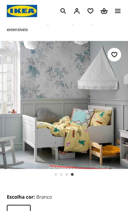 Cama infantil extensível/colchão de molas ensacadas - pouquíssimo uso