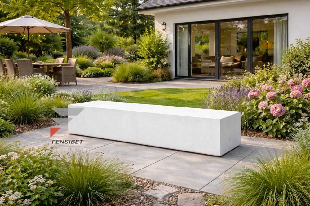 Ławka betonowa/Blok//Ławki parkowe/Ogrodowa/Beton architektoniczny