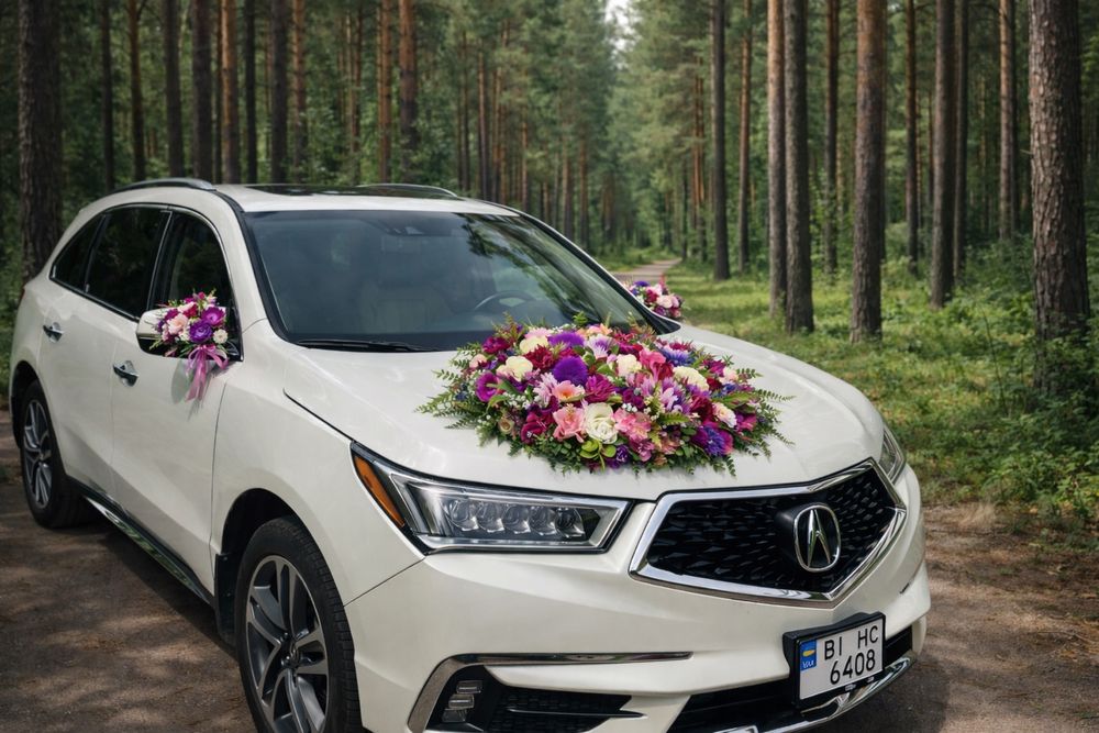 Весільні прикраси на авто! Оренда весільних букетів на автомобіль