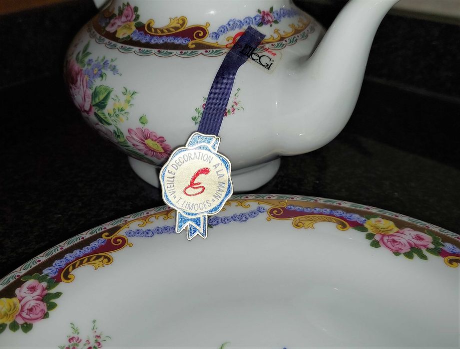 Serviço Porcelanas LG - T. Limoges - pintadas à mão