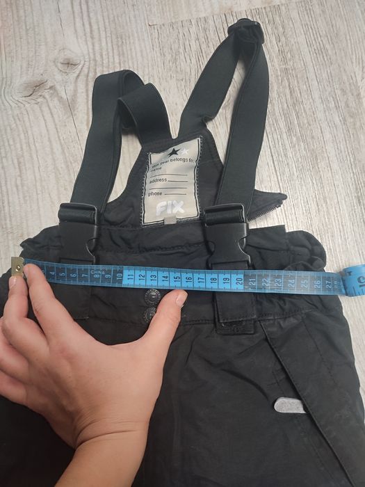 Fix 98 spodnie dziecięce zimowe narciarskie ocieplane szelki odblaski