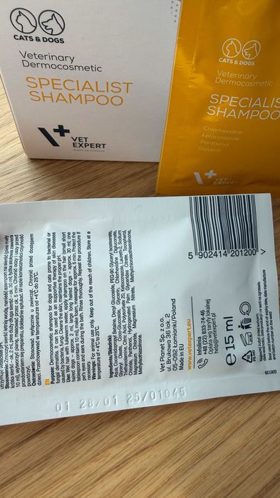 Vet Expert Specialist Shampoo – 18 saszetek po 15 ml