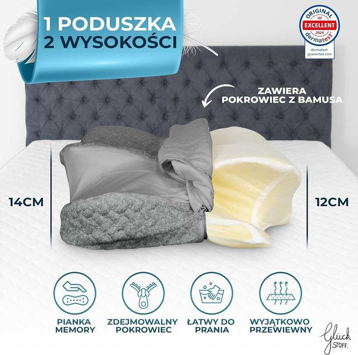 Ergonomiczna Memory Foam – Miękka Poduszka
