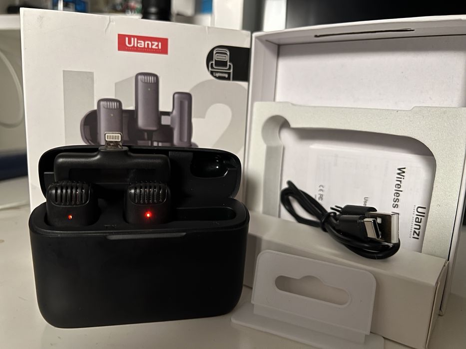 Mikrofony bezprzewodowe ulanzi lighthing iphone