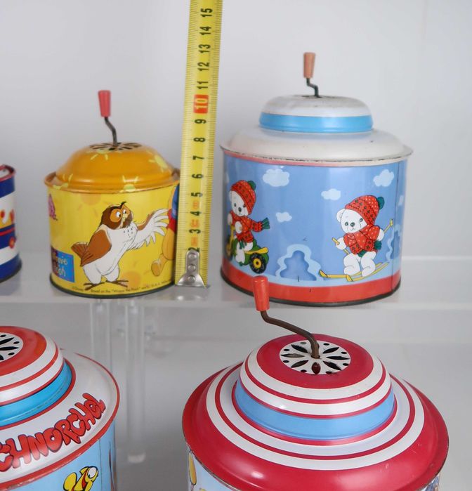 Conjunto de 7 caixa de Brinquedos Musicais de Lata