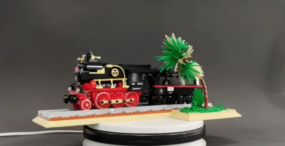 Конструктор паровоз 1в1 Lego 59008 поезд Лего 676 дет