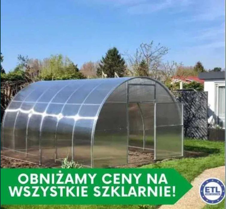 Szklarnia Tunel ogrodowy 3x4 3x6 3x8 profil 20x20mm poliwęglan 4 / 6mm