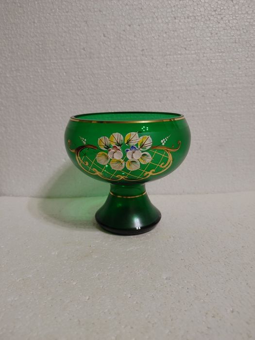 Конфетница Чехословакия Ваза Чехословакия Стекло Чехословакия