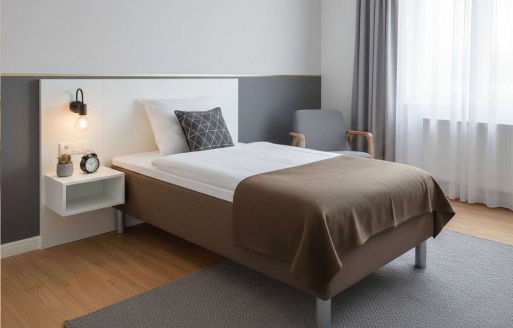 Tapczan/łóżko 70x200cm Box z wbudowanym materacem w różnych kolorach
