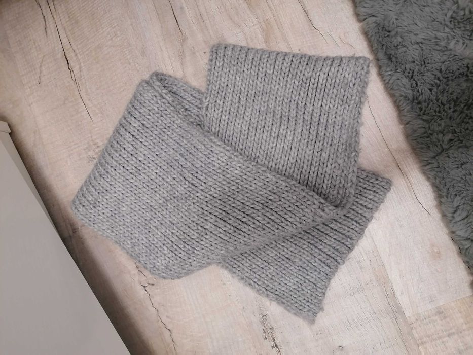 C&A gruby, mięsisty szary zimowy szal