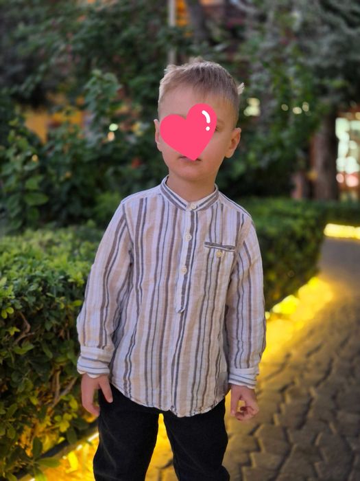 Сорочка льон next р. 98-104 р. 3-4 сорочка льняна рубашка