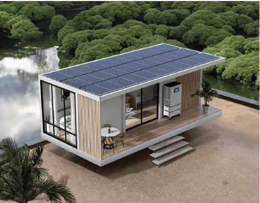 Nowoczesny domek z zerową emisją dwutlenku węgla 9x3.3m