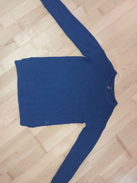 Sweter damski granatowy r 38 M dluzszy Atmosphere