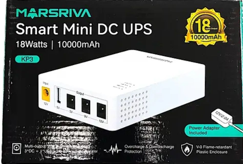 ДБЖ для роутера та терміналу ONU MARSRIVA KP3 UPS 18W