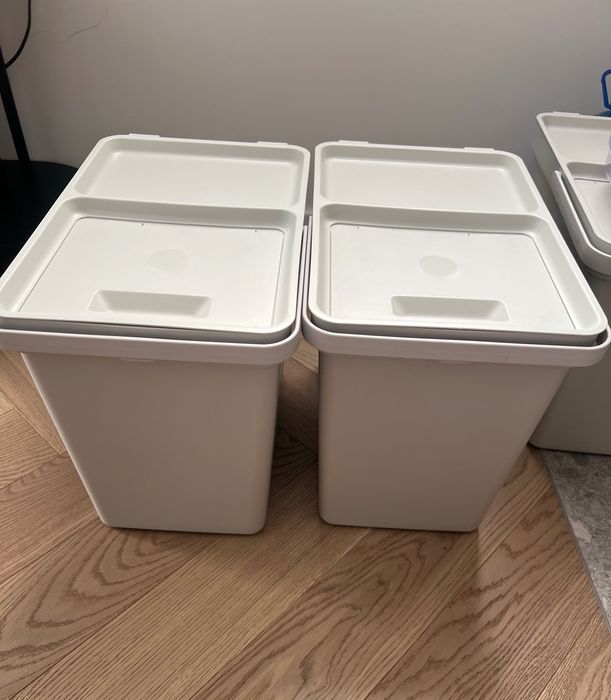 Hallbar kosze z pokrywką 22 l Ikea jasnoszary