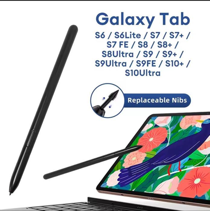 Стилус S Pen для Samsung планшета S8, S7 FE, S6 Lite, S7+, S8+, S9, S9 FE, сумісний із Ѕ10+ / S10 Ultra, для малювання на

екрані