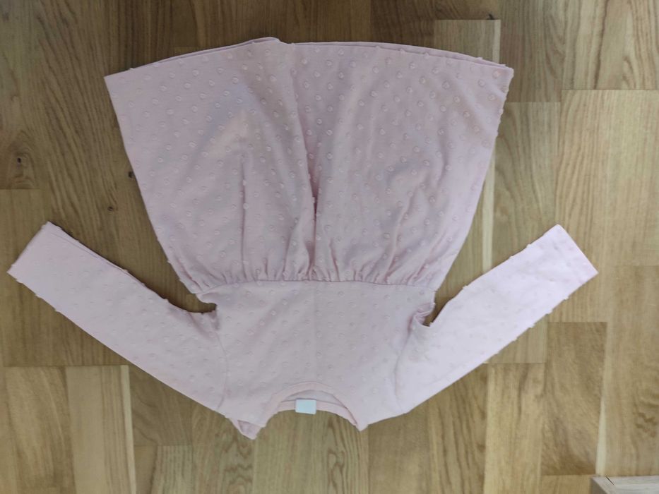 Różowa sukienka długi rękaw H&M 86