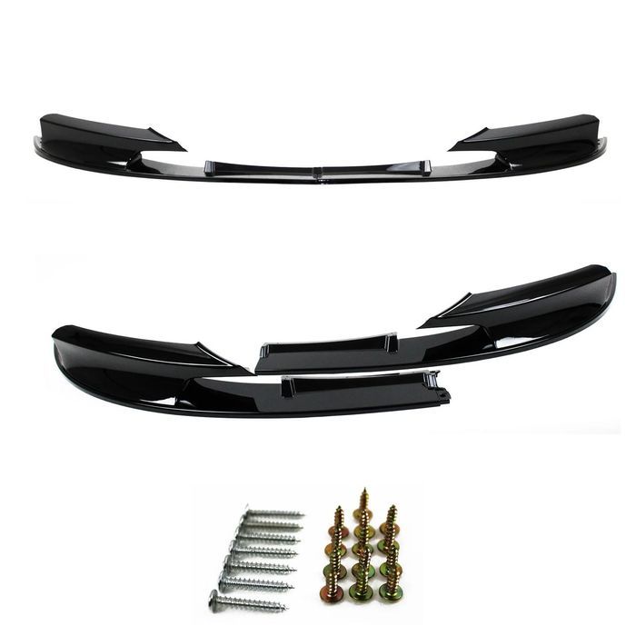 Aba / Spoiler / Lip Frontal em preto piano brilhante para BMW F30 / F31 11-19 M-Performance Look em plástico ABS