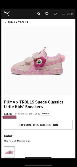 Кросівки кроссовки кеди оригінал для дівчинки Puma Trolls 32 розмір