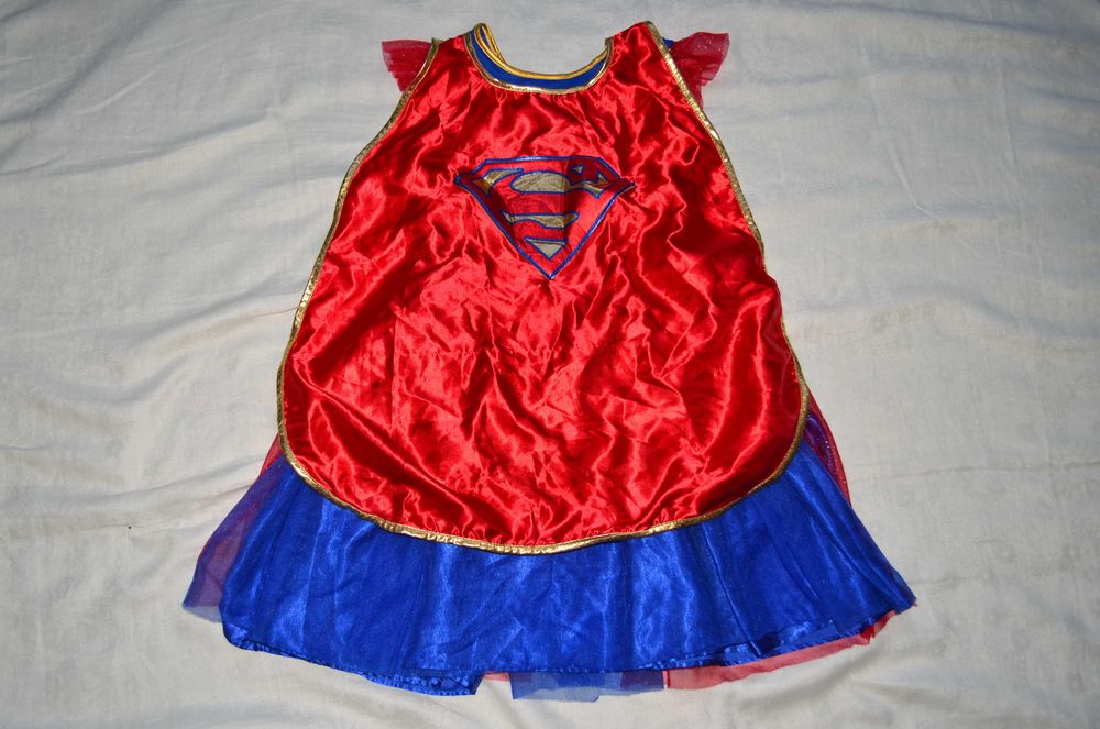 Платье с плащом SuperGirl 9-10y СуперДевушка костюм карнавальный образ