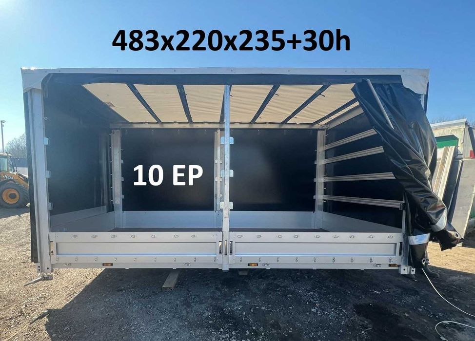10EP 483x220x235+30h NOWA SKRZYNIA ŁADUNKOWA podnoszona otwierany dach