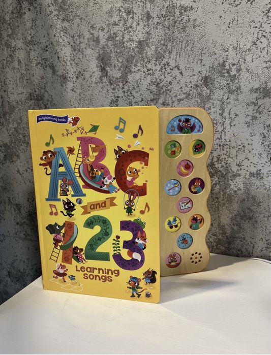 Абетка та 123 навчальні пісні , інтерактивна книга на англійській мові