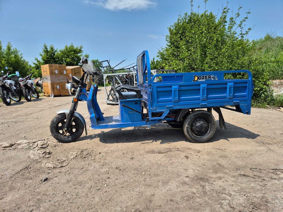 Электро трицикл Грузовой Дозер 1200 ватт Бесплатная доставка