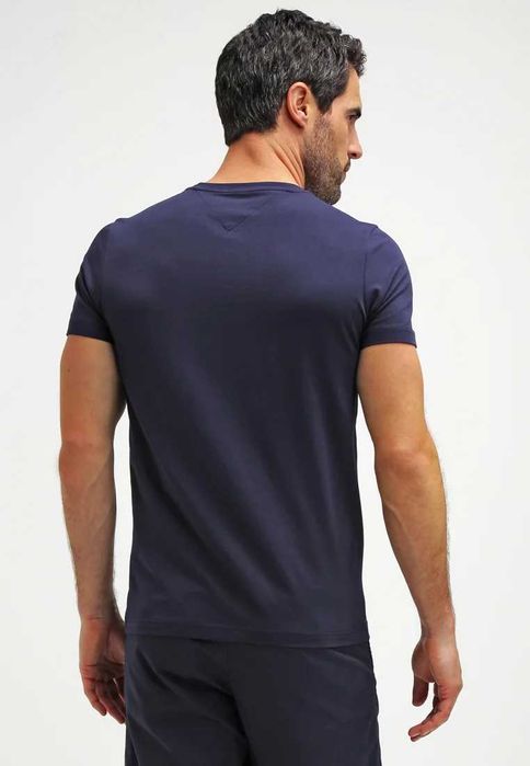 Oryginalny Tommy Hilfiger granatowy T-shirt koszulka OKAZJA !!!