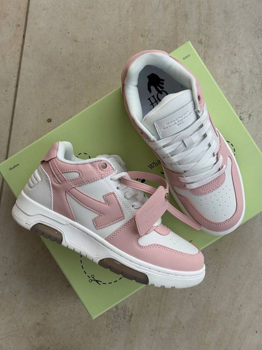 36 37 38 39 40 Жіночі кросівки OFF-WHITE OUT OF OFFICE  PINK WHITE