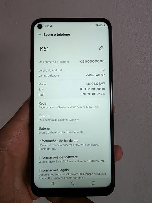 LG K61 4GB/128GB Dual SIM – Como Novo