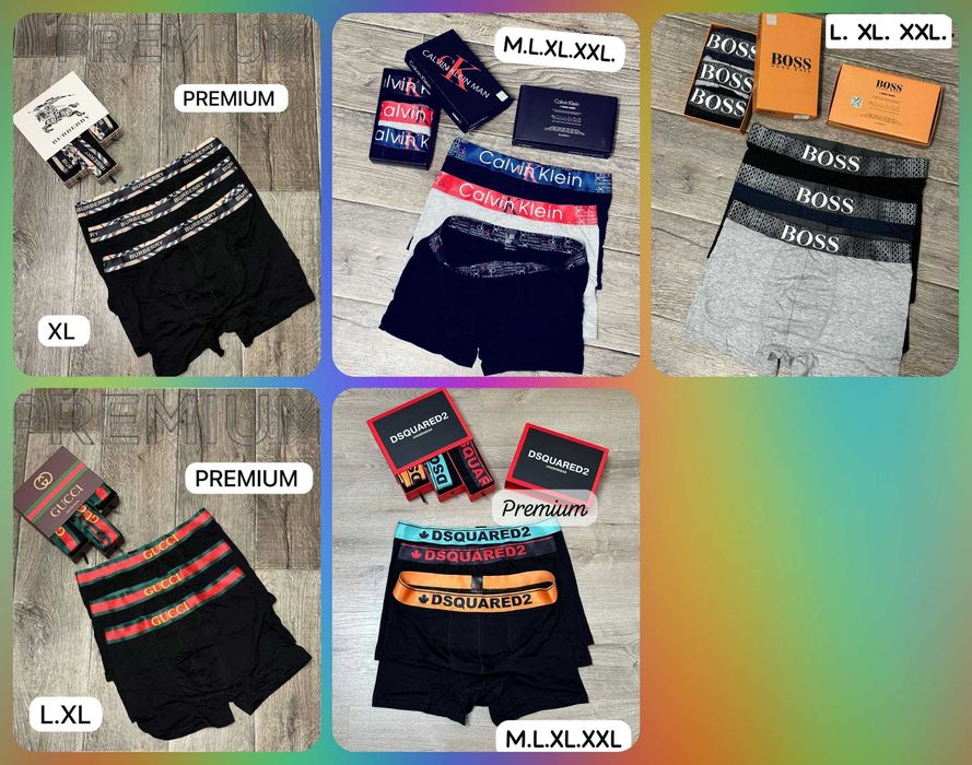 Zestaw komplet bokserki nike ami boxerki meski armani 3pak premum