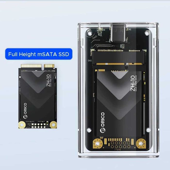 Caixa Externa mSATA para USB-C / USB 3.2